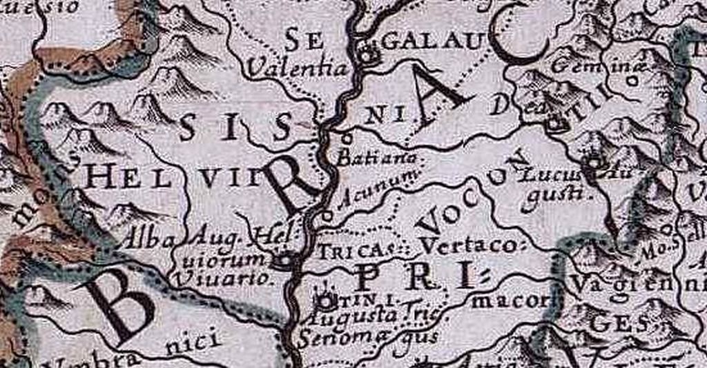 Ancienne carte de la gauule romaine du 18e siecle 1